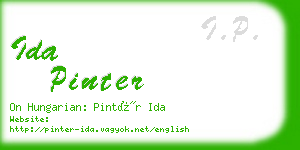 ida pinter business card